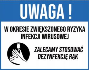 Dezynfekcja rąk-naklejka A4